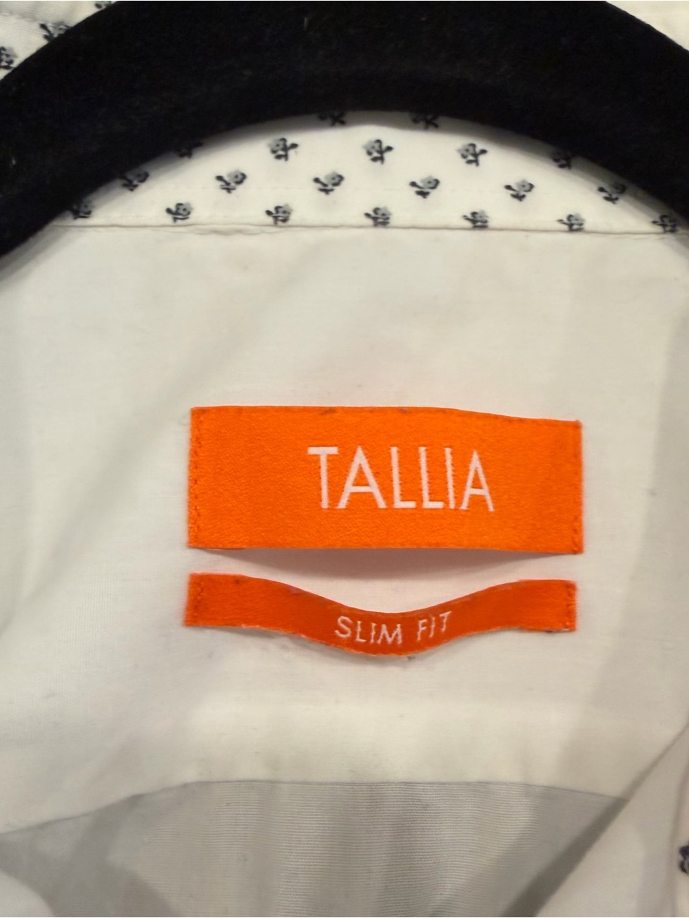TALLIA Men's White Dress Shirt slim fit with Spread Collar, 16,5 - Picture 3 of 7
